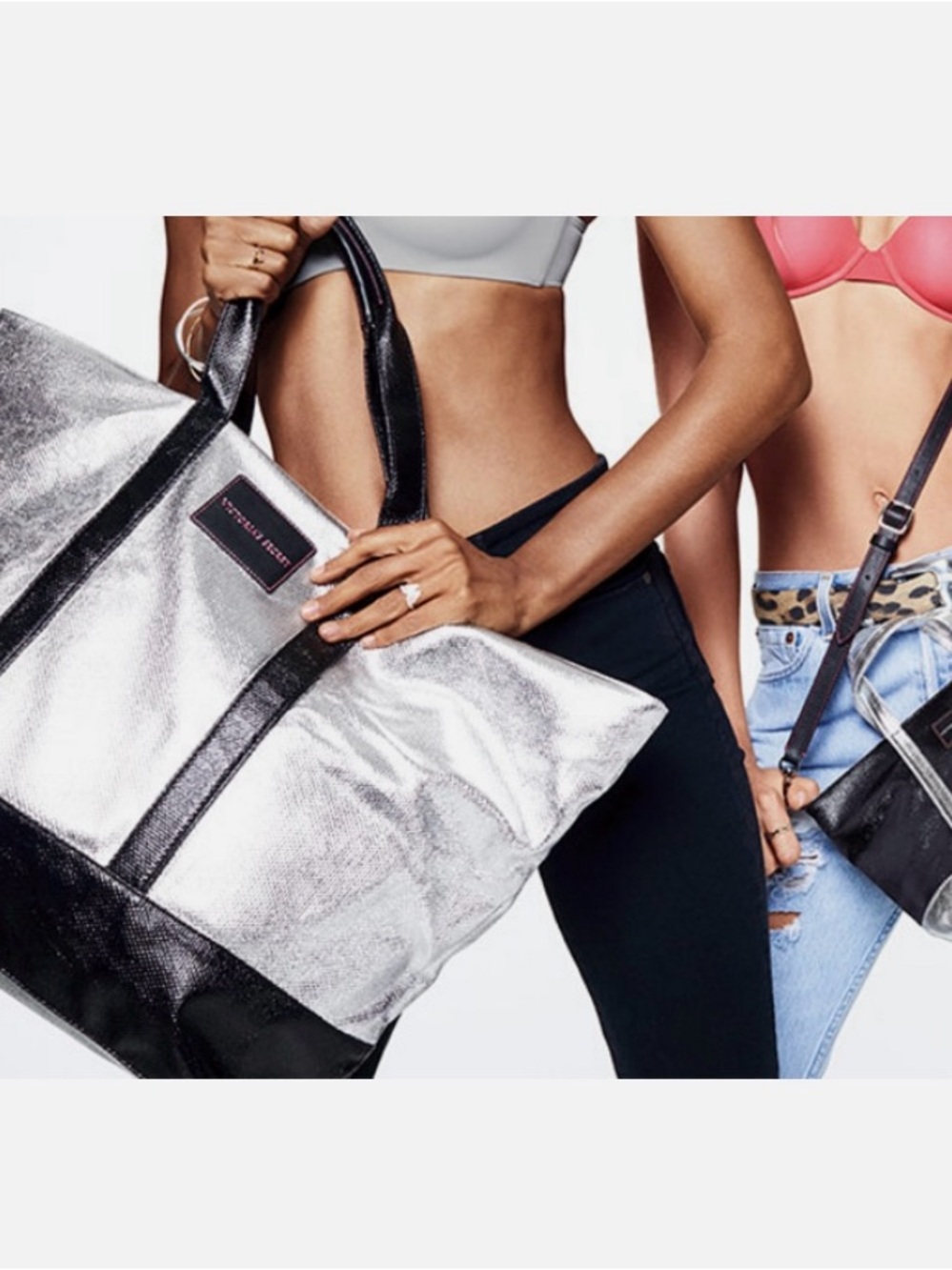 NWT Victorias Secret Getaway Weekender Tote Bag Crossbody Set